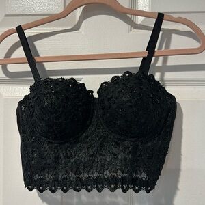 Black sequin top